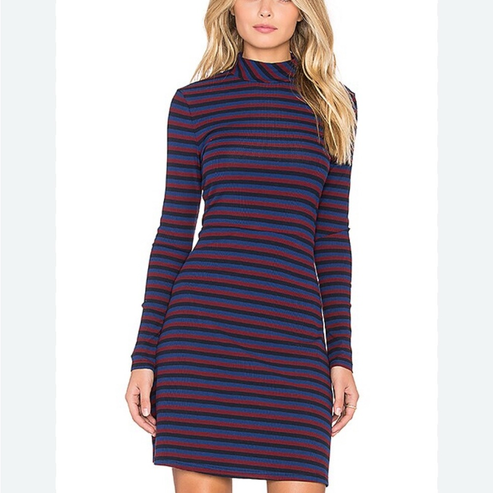 Glamorous Stripe Mini Dress in Navy & Red